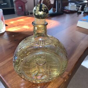 Wheaton Village Waiting for Santa Glass Corked Bottle Stocking Chimney 1974